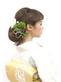 パスクア*大人上品シニヨンヘア