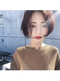 *ハンサムショート×ワインレッド*