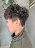 マッシュショート、メンズカット、パーマ