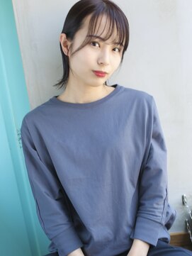 バース(BIRTH) 天神【BIRTH】グレージュアッシュ×耳掛けシースルーバング　1