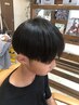 酸性ストレート(周りツーブロック）　￥27500～(前後処理、TR・込み)