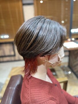 オーブ ヘアー リリー 博多2号店(AUBE HAIR lily) ショートウルフ×インナーカラー