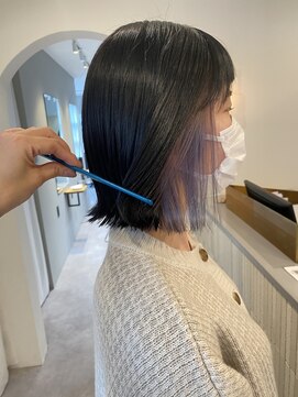 ヌーク(nuuk) #イヤリングカラー#ラベンダーカラー#外ハネボブ