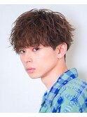 波巻きツーブロック束感マッシュ