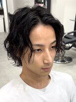 オルト(Altn) 大人の波巻きスパイラルパーマミディアムロングメンズカットヘア