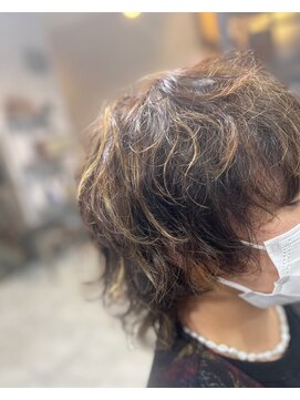 ヘアメイク リヴ(Hair Make Liv) マッシュウルフ×ハイライト×パーマ