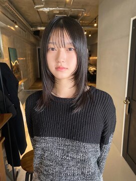 ソイリウム 下北沢(soi rium) 黒髪レイヤースタイル　シースルーバング