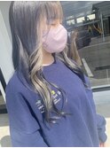 20代30代大人かわいい透明感★ネイビーイヤリングカラーホワイト