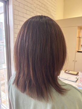 アメイジングヘアー 中沢店(AMAZING HAIR) オレンジュ/レイヤーボブ/ミディアム/ニュアンスカラー/抜け感
