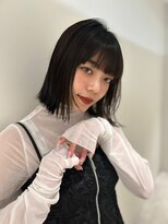 エールバイボヌール(Ere by Bonheur)&nbsp;【大阪駅西梅田】重め前髪でモードカジュアルな黒髪オン眉ボブ