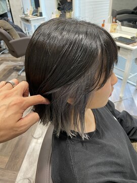 アンジェロ カリノ(Angelo Carino) 【ちらっとお洒落】インナーカラー＿ホワイトシルバー☆