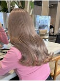 原宿ミルクティーアッシュベージュレイヤーショートウルフボブ