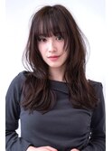 20代30代かわいい/顔まわりレイヤー/前髪/くびれヘアー