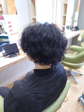 ブロッサム 東中野店 波巻きスパイラルパーマメンズマッシュツイストスパイラルパーマ