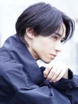 今旬！センターパートワンカールニュアンスパーマ