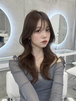 フォンズ(FONS)&nbsp;透明感グレージュカラー/韓国くびれヘア/ロングレイヤー/表参道