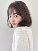 ボブ／レイヤーカット／グレージュカラー／表参道