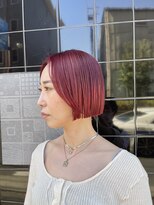マックス フォー ヘアー(MAX FOR HAIR) パツっとボブ×ハイトーンレッド◎