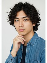 キャンバス バイ ネオリーブ 横浜西口(Canvas by neo.)&nbsp;サーフカール/ブルーブラック/フェザーパーマ/横浜/横浜駅/sk45