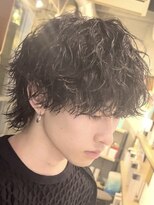 フィフス 大分(fifth)&nbsp;大分波巻きスパイラルパーマメンズカットラウンドマッシュウルフ