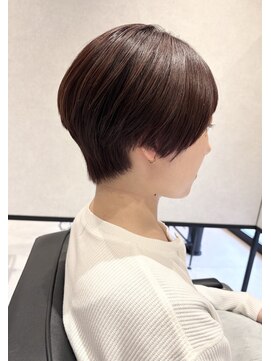 髪質改善カラーstandard/ボルドーブラウン/マッシュショート