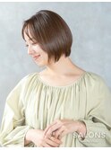 朝ラク美フォルムボブ/白髪ぼかし
