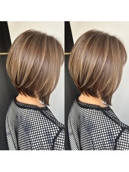 アヴァンス 神戸元町店(AVANCE.)の写真/明るい白髪染めや白髪ぼかしハイライトもお任せOK◎お洒落な髪色で若々しい美髪へ*[神戸元町/髪質改善]