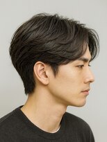 ハレ メンズサロン たまプラーザ(Hale)&nbsp;Haleメンズ刈り上げセンターパートニュアンスパーマたまプラーザ