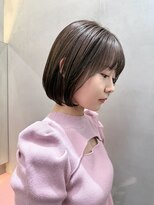 ロンドポレール 北千住(Lond polaire)&nbsp;ダークラベンダーグレージュレイヤーカット韓国巻き顔周りカット
