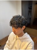 鎌倉メンズセンターパートフェザーパーマ２０代３０代