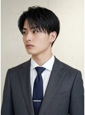 束感メンズパーマニュアンスパーマ爽やかセンターパート理容室