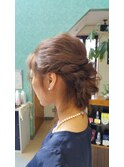ルーズアップ縄編み添え