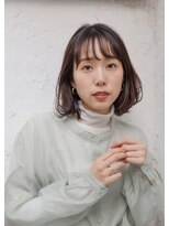ヘアーアンドメイクトラスト(HAIR&MAKE TRUST)&nbsp;ボブ/ミディアムヘア/切りっぱなしボブ/イルミナカラー/暗髪