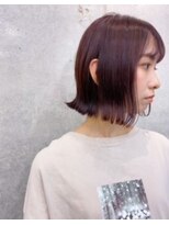アジールヘア 赤羽駅南口店(agir hair)&nbsp;ラベンダーピンク顎ラインきりっぱ耳かけくびれヘア