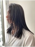 ストレートロブ_マロンベージュAラインボブ