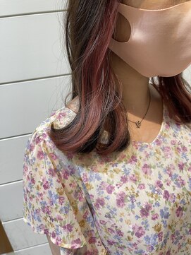 アコテアット ヘア(acote @) 【Neolive＆渋谷店】イヤリングカラー韓国風ピンク