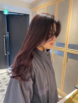 ヘアサロン ガリカ 表参道(hair salon Gallica) 大人暗髪ラベンダーココアブリーチなし/地毛風カラー