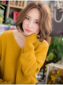 センターパート暖色系カラー外国人風ボブc5大宮20代30代40代