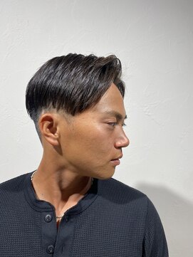 レンゲン(LENGEN) 束感刈り上げビジネス七三ツーブロックアップバング１０１２