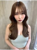 大人可愛いガーリーチョコレートアッシュ韓国ハイレイヤーカット