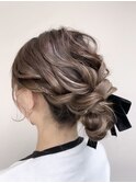 ニュアンスリボンシニヨン