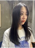 顔周りデザイン×ロングヘア