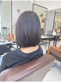 乾かしてまとまるボブ　　髪質改善
