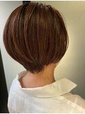 切りっぱなしボブ/美髪/ピンクブラウン[佐賀駅]