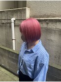 ピンク×ボブ