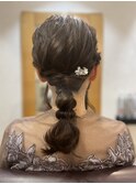 【吉祥寺/見坊智美】結婚式に◎編みおろしローポニー