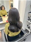 ぷるんとコテ巻きグレージュカラー