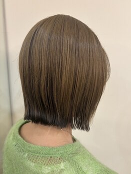 ヴェリテ(Verite produced by LA'BO)の写真/【ぱつっとボブが大人可愛い＊】自宅でもセットしやすいボブで上品に◇朝のセットがラクになるボブStyle＊