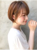 イメチェン外ハネボブシースルーバング大人可愛い#224f0313