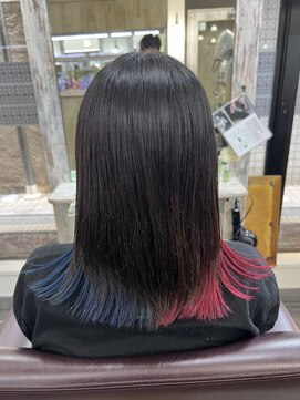 ヴァンカウンシル 立川店(VANCOUNCIL) ブルー×レッド インナーカラー